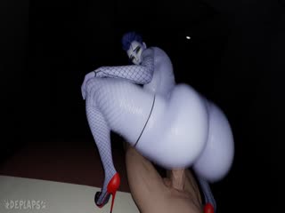 Widowmaker Reverse Cowgirl (White) 1080p